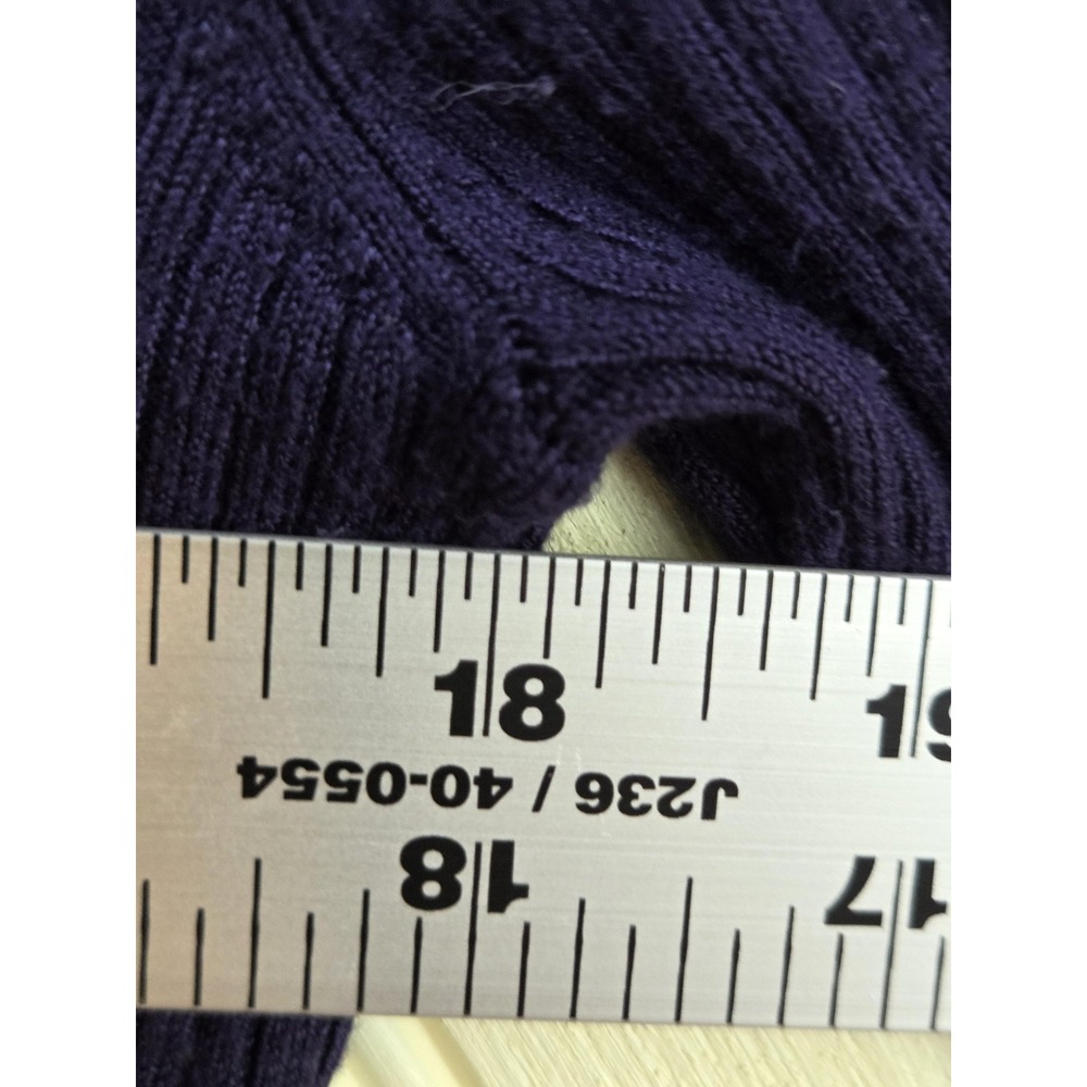 Anne Klein Sweater‎ Womens Small Purple Ribbed Turtleneck Button Shoulder Knit - Picture 7 of 8